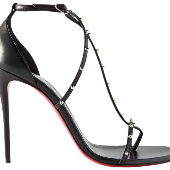 Christian Louboutin RIOJANA SPIKES 100 Strappy Studded Heels Sandals Shoes - Picture 3 of 16